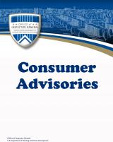 Consumer Advisories Consumer Advisories