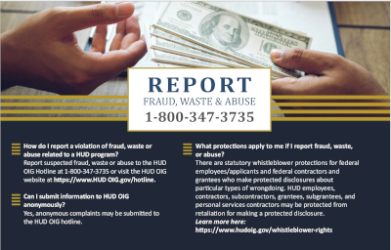 HUD OIG Hotline Fact Card 1